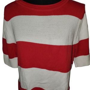 Pendleton Stripe Sweater Red/White sz XL